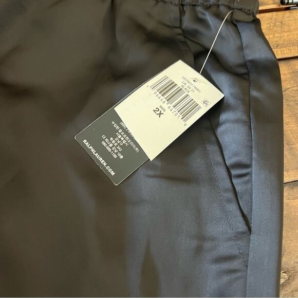 Lauren Ralph Lauren Satin Charmeuse Wide Leg Drawcord Pants Plus Size NEW 2X - Picture 8 of 9